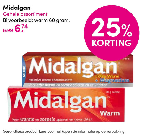 Midalgan   spierbalsem folder aanbieding bij  DA - details