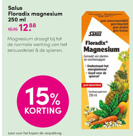 Salus   voedingssupplement folder aanbieding bij  DA - details