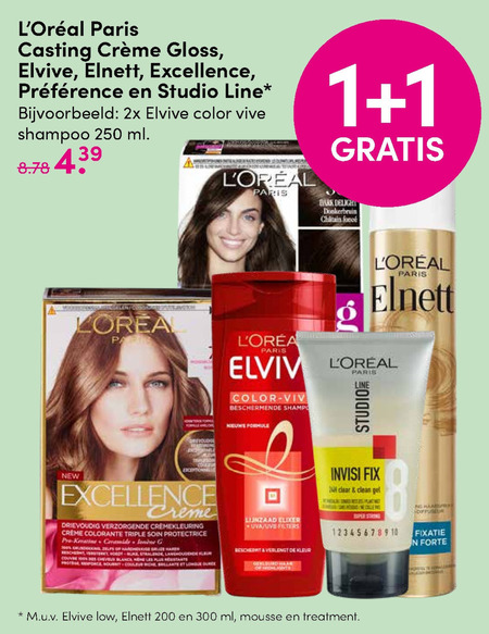 Elvive   haargel, conditioner folder aanbieding bij  DA - details