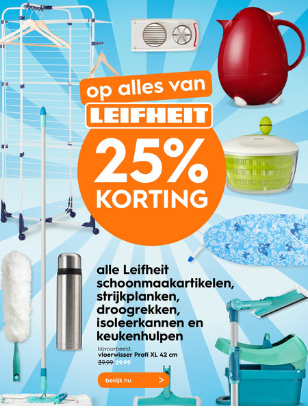 Leifheit   vloerwisser, vloerwisser folder aanbieding bij  Blokker - details