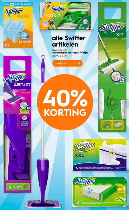 Swiffer   duster, vloerwisser folder aanbieding bij  Blokker - details