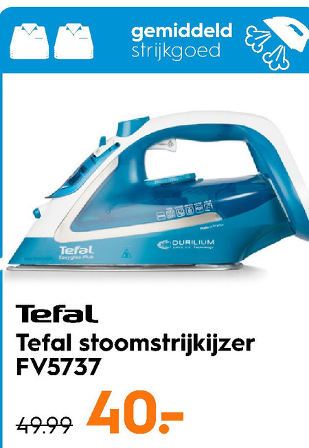 Tefal   stoomstrijkijzer folder aanbieding bij  Blokker - details