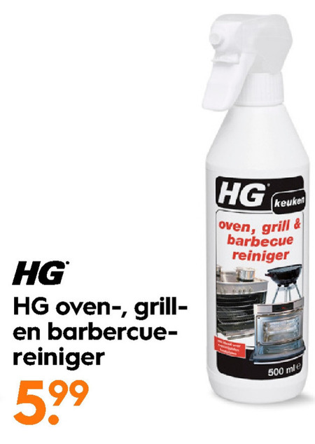 HG   ovenreiniger, barbecue reiniger folder aanbieding bij  Blokker - details