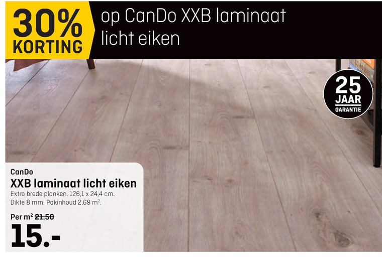 Cando   laminaat folder aanbieding bij  Hubo - details