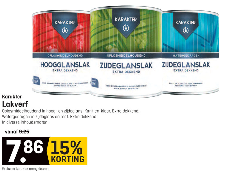 Karakter   lak folder aanbieding bij  Hubo - details