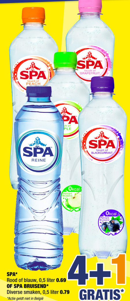 Spa   mineraalwater, fruitdrank folder aanbieding bij  Big Bazar - details