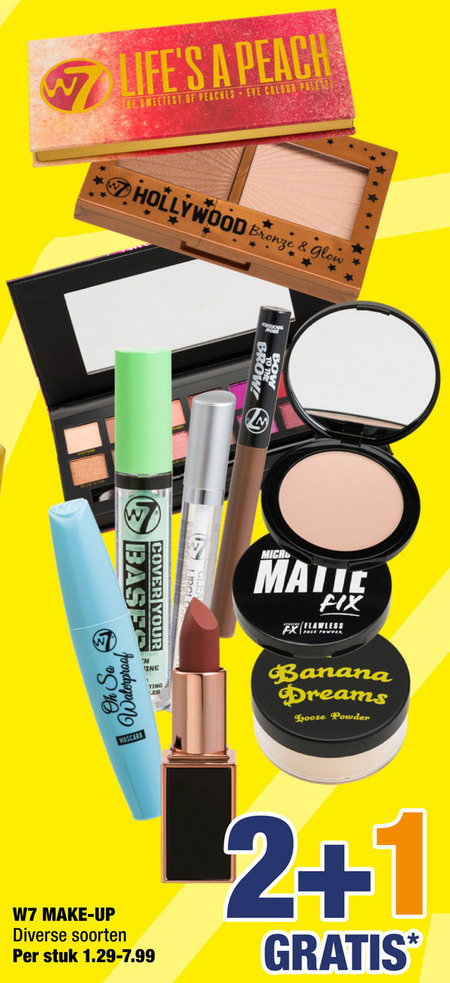 W7   mascara, cosmetica folder aanbieding bij  Big Bazar - details