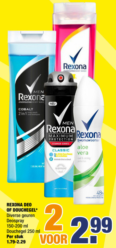 Rexona   douchegel, deodorant folder aanbieding bij  Big Bazar - details