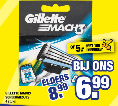 Gillette   scheermesjes folder aanbieding bij  Big Bazar - details