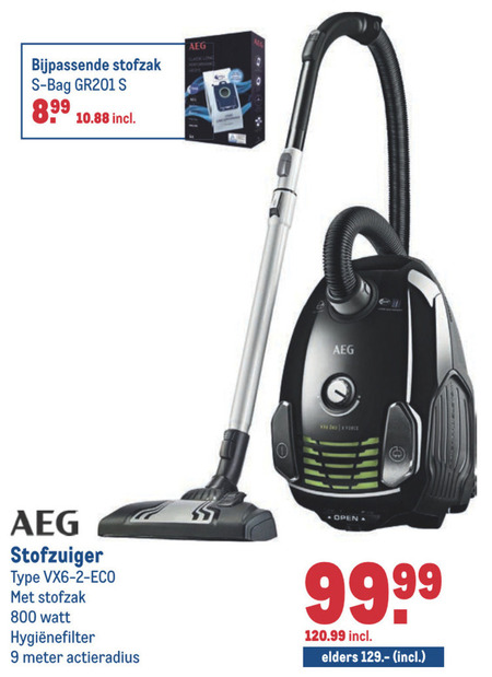 AEG   stofzuiger folder aanbieding bij  Makro - details