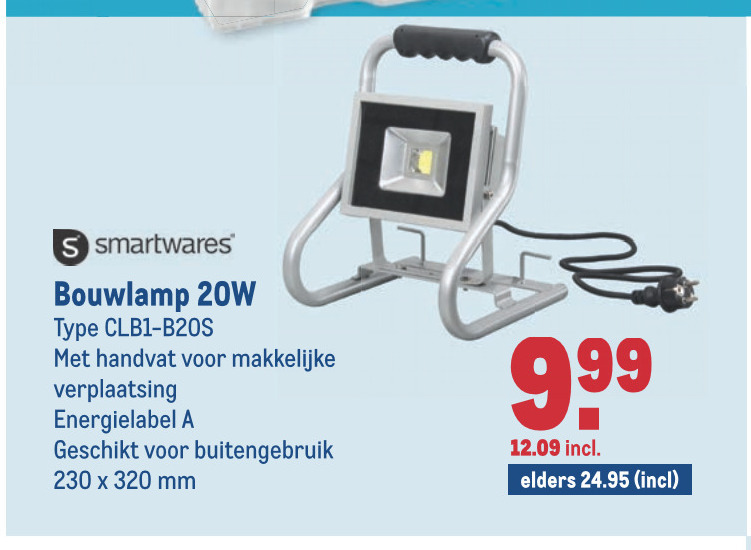 Smartwares   bouwlamp folder aanbieding bij  Makro - details