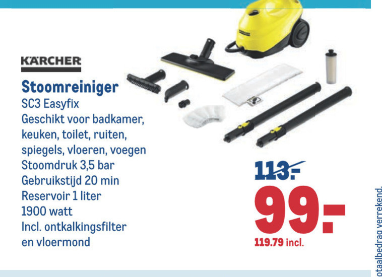 Karcher stoomreiniger folder aanbieding bij Makro details