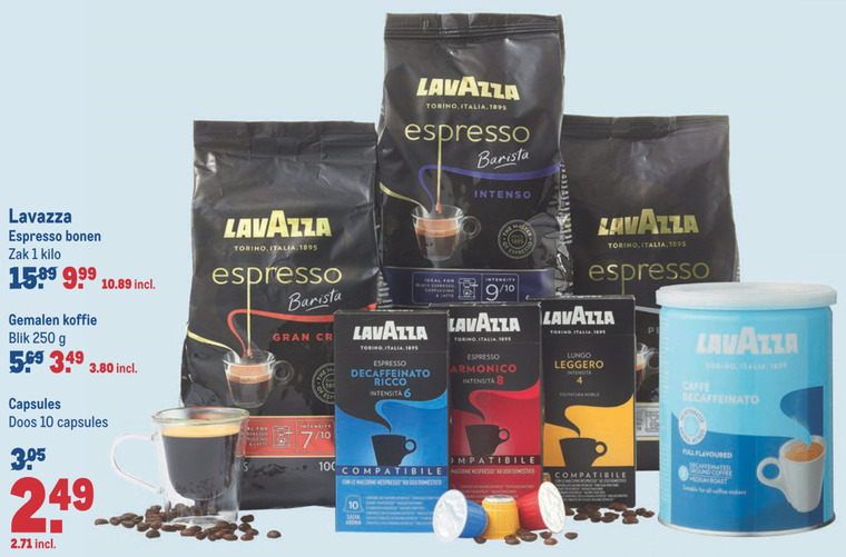 Lavazza   koffiecups, koffie folder aanbieding bij  Makro - details