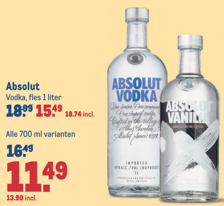 Absolut   wodka folder aanbieding bij  Makro - details