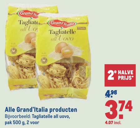 Grand Italia   pasta, spaghetti folder aanbieding bij  Makro - details