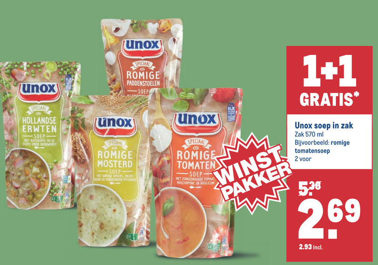 Unox   soep folder aanbieding bij  Makro - details