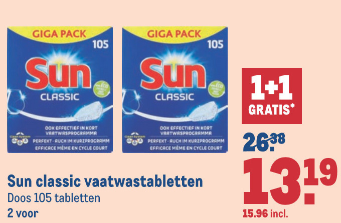 Sun   vaatwasmiddel folder aanbieding bij  Makro - details