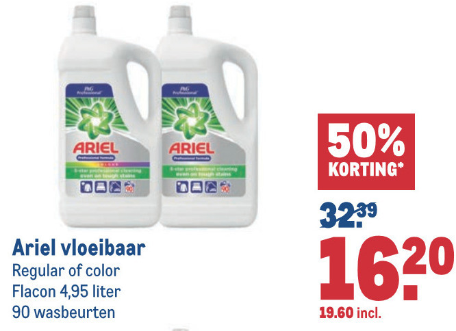 Ariel   wasmiddel folder aanbieding bij  Makro - details