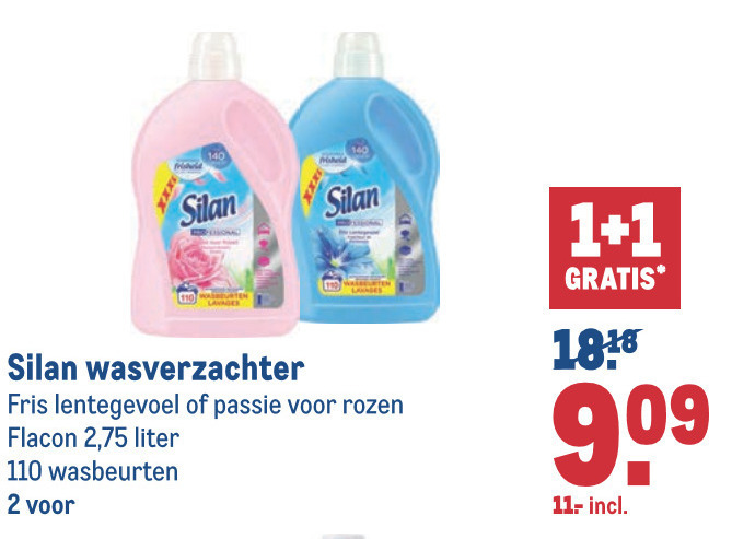 Silan   wasverzachter folder aanbieding bij  Makro - details