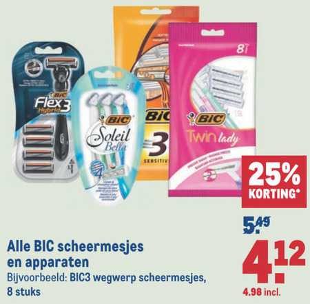 Bic   dames handscheerapparaat, scheermesjes folder aanbieding bij  Makro - details