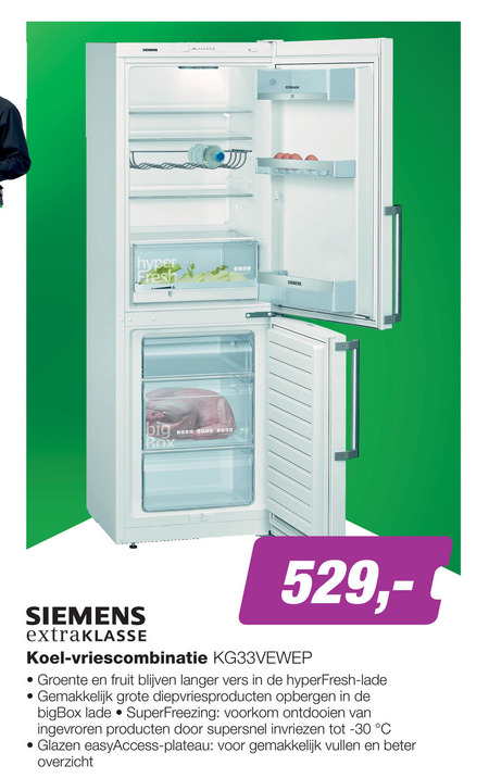 Siemens   koelvriescombinatie folder aanbieding bij  EP Electronic Partner - details