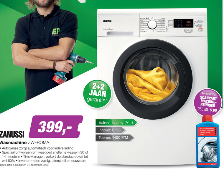 Zanussi   wasmachine folder aanbieding bij  EP Electronic Partner - details