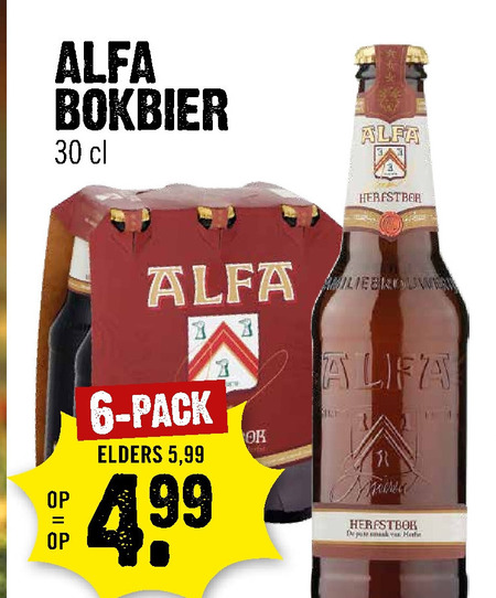 Alfa   bokbier folder aanbieding bij  Dirck III - details