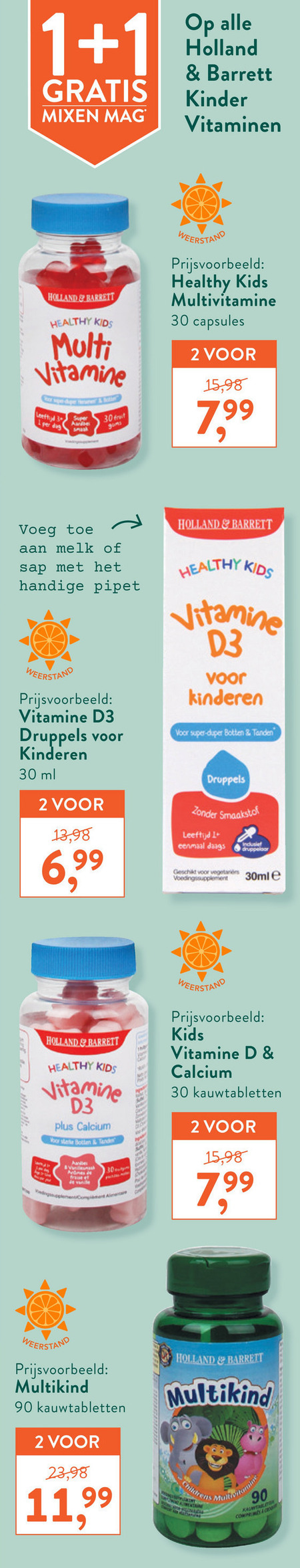 Holland and Barrett   multivitaminen, vitamine folder aanbieding bij  Holland & Barrett - details