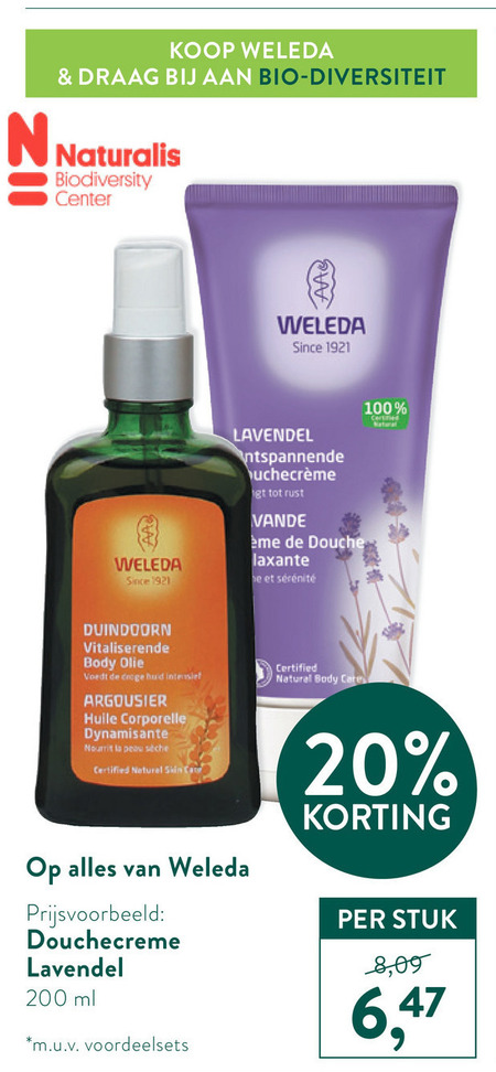 Weleda   douchegel, bodylotion folder aanbieding bij  Holland & Barrett - details