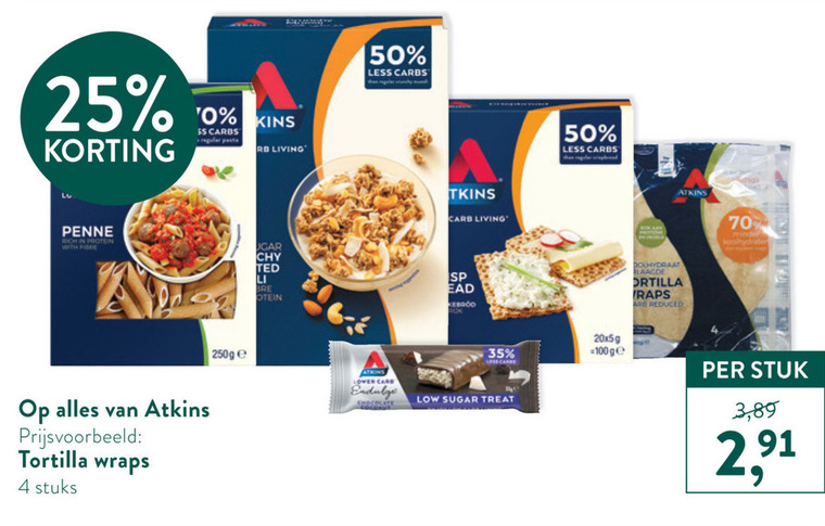 Atkins   afslankmaaltijd folder aanbieding bij  Holland & Barrett - details