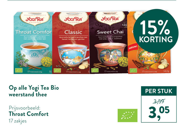 Yogi Tea   thee folder aanbieding bij  Holland & Barrett - details