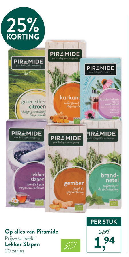 Piramide   thee folder aanbieding bij  Holland & Barrett - details