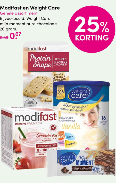 Modifast   afslankmaaltijd folder aanbieding bij  DA - details