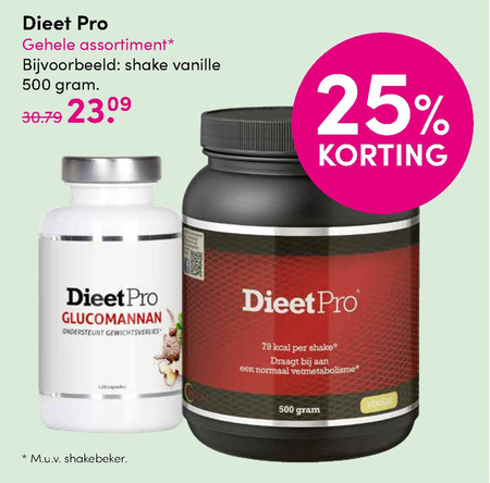 DieetPro   afslankmiddel folder aanbieding bij  DA - details