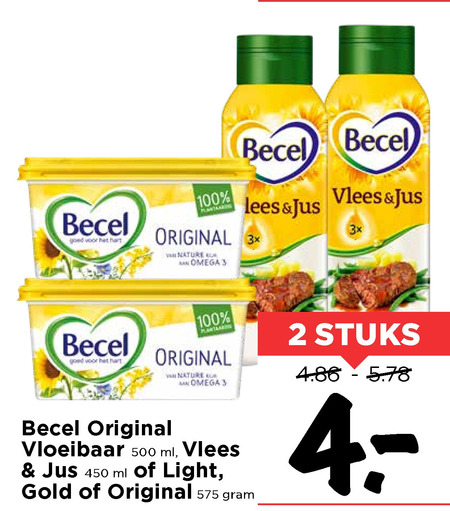 Becel   margarine, olie en vetten folder aanbieding bij  Vomar - details