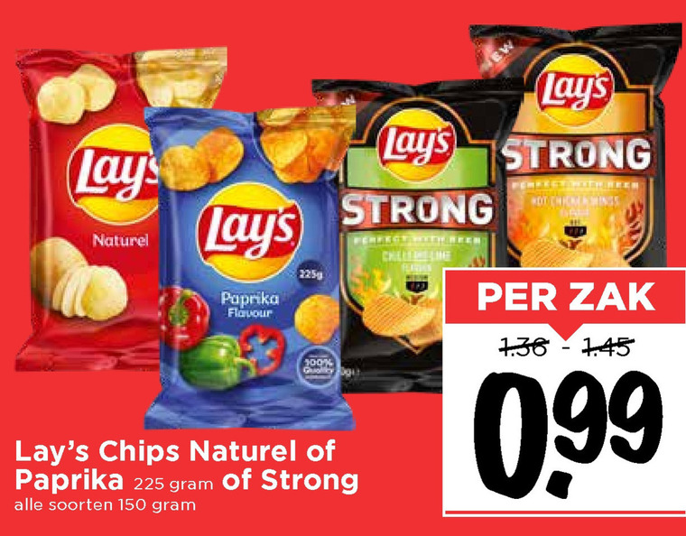 Lays   chips folder aanbieding bij  Vomar - details