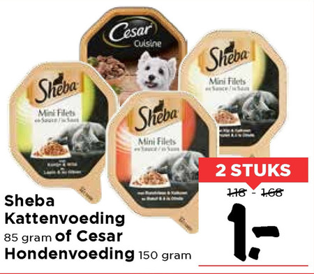 Sheba   hondenvoer, kattenvoer folder aanbieding bij  Vomar - details