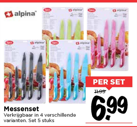 Daarbij paradijs In hoeveelheid Alpina messenset folder aanbieding bij Vomar - details