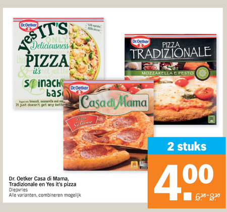 Dr Oetker   diepvriespizza folder aanbieding bij  Albert Heijn - details