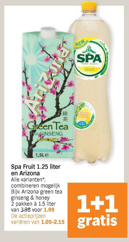 Arizona   fruitdrank, ice tea folder aanbieding bij  Albert Heijn - details