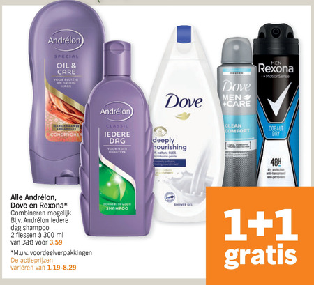 Andrelon   conditioner, douchegel folder aanbieding bij  Albert Heijn - details