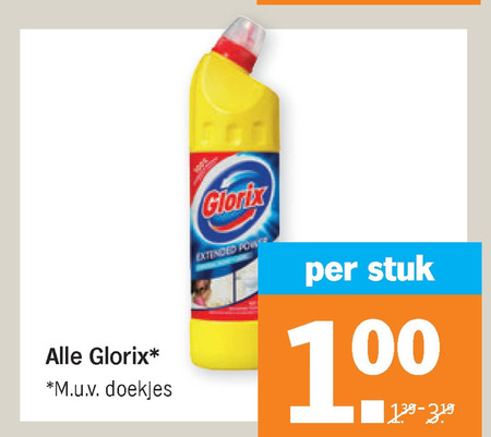 Glorix   toiletblok, toiletreiniger folder aanbieding bij  Albert Heijn - details