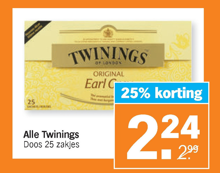 Twinings   thee folder aanbieding bij  Albert Heijn - details