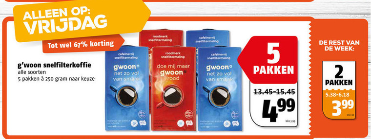 Gwoon   koffie folder aanbieding bij  Poiesz - details