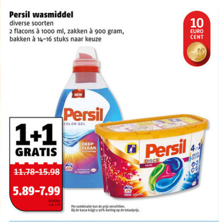 Persil   wasmiddel folder aanbieding bij  Poiesz - details