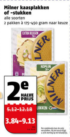 Milner   kaas, kaasplakken folder aanbieding bij  Poiesz - details