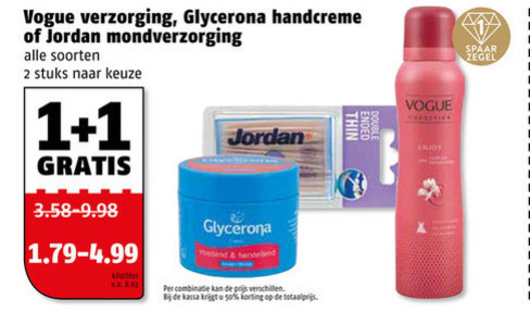 Vogue   handcreme, douchegel folder aanbieding bij  Poiesz - details