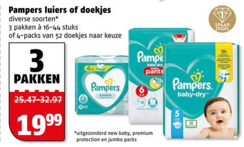 Pampers   billendoekjes, luierbroekjes folder aanbieding bij  Poiesz - details