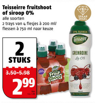 Teisseire   fruitdrank, limonadesiroop folder aanbieding bij  Poiesz - details