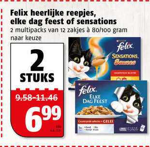 Felix   kattenvoer folder aanbieding bij  Poiesz - details